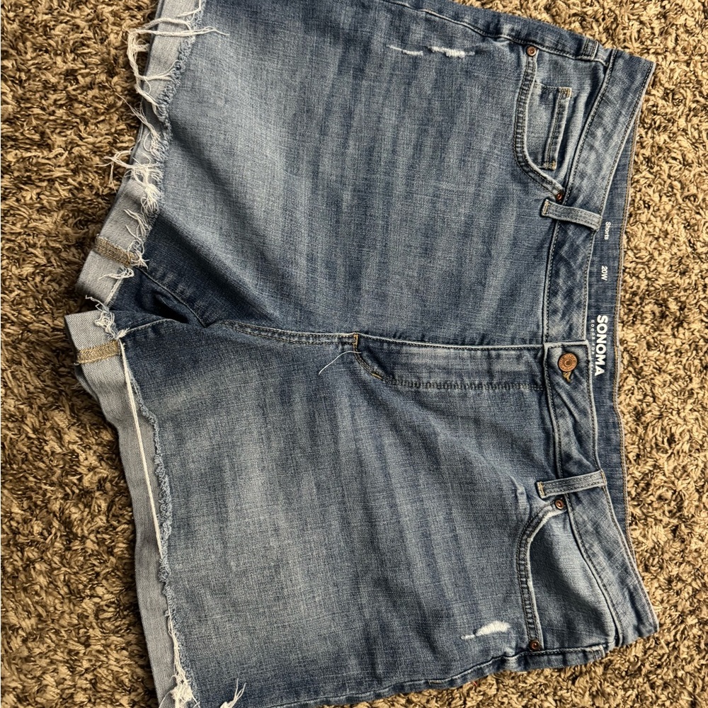 Sonoma Light Blue Distressed Denim Jean Shorts